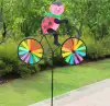 The street stall is selling popular three-dimensional bee, bike, animal, fabric windmill decorations, outdoor courtyard, and rotating children's toys Item Picture